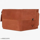 Brown genuine leather men's wallet with 13 card slots, RFID blocking technology, free size (11cm x 9cm), handcrafted in India