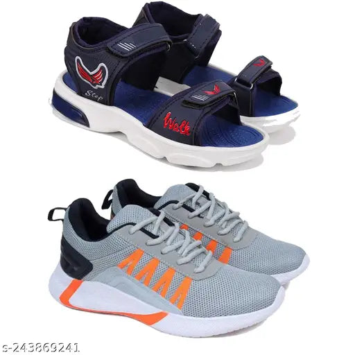 Bersache EVA sandals pack of 2 for boys, trendy and comfortable outdoor casual footwear on display