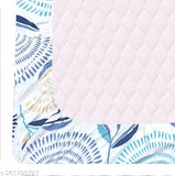 Soft cotton floral contrast fitted bedsheet, size 72*78 by Keshav Furnishing. Superfine elastic fits King and Single size mattresses. Ideal for summer, comes with 2 pillow covers