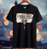 Micro Polyester Half-Sleeve T-Shirt, men's pack of 1, printed pattern, short sleeves, size M (38in/27in), Indian origin