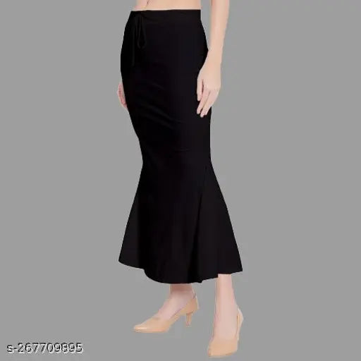 Polycotton fishcut saree shapewear petticoat and shapers in solid net, soft, breathable, and skin-friendly. Available in sizes 26-38, perfect for sarees, lehengas, and gowns. Made in India