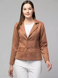 Classic linen suede jacket, solid color, comfortable, high-quality stitching, India