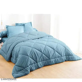 Reversible microfiber polyester comforter, 220 GSM single bed, hypoallergenic fill, ultra-soft, India-made