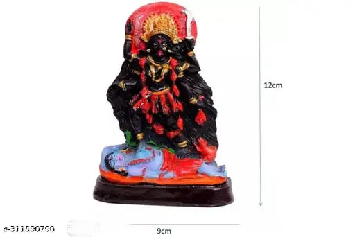 Mini Hindu Goddess Kali resin statue (12 cm), Indian religious figurine for car dashboard decor