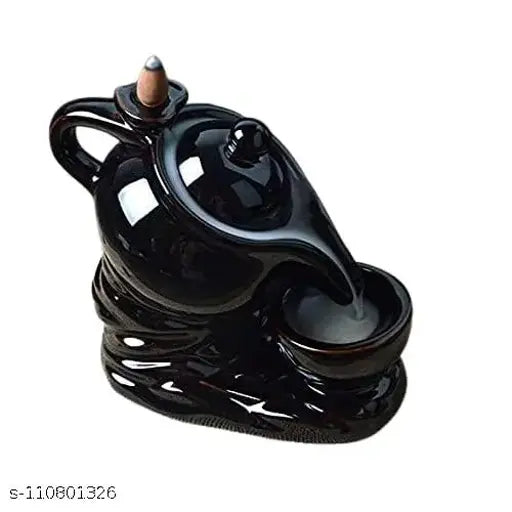Indian poly resin God idol incense holder, Ketali style combo pack with 30 backflow cones