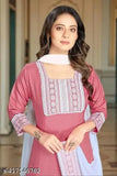 Attractive cotton blend kurta set with dupatta and bottomwear, printed in vibrant Indian patterns