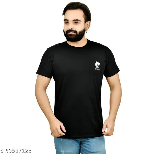 White cotton round neck polyester t-shirt with short sleeves, lightweight and comfortable, suitable for casual wear