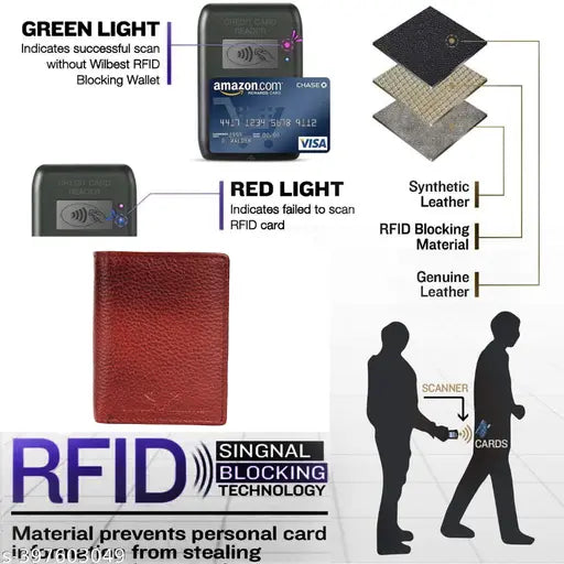 Pure leather men's RFID wallet, 8 card slots, 2 cash compartments, 2 secret pockets, perfect gift, brown leather, classic styled, modern design