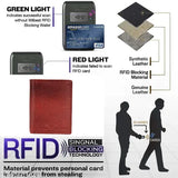 Pure leather men's RFID wallet, 8 card slots, 2 cash compartments, 2 secret pockets, perfect gift, brown leather, classic styled, modern design