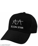 Black nylon baseball cap, solid pattern, onesize, men's fashion accessory from India