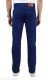 Dark blue stretchable denim jeans for men, size 32. Timeless and stylish casual wear