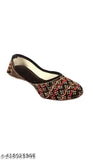 Synthetic textured juttis mojaris for women, Indian ankle loop design in sizes IND-4 to IND-9