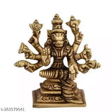 Brass statue: 8-handed Varagi Amman, Lord Vishnu's Varaga Avatar Idol, Indian-made black antique God idol (small size: 5x6 cm)