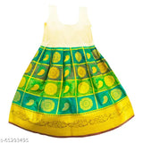 Chanderi Silk South Indian ethnic Pattu Pavadai Lehenga Choli, embellished and embroidered, suitable for 4-5 years