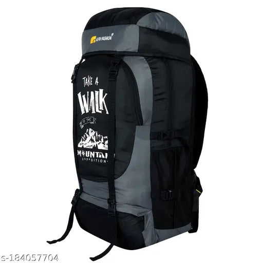 Waterproof polyester mountain rucksack for hiking and trekking, large 55L laptop backpack with free size (13cm x 7cm x 24cm), perfect for camping adventures