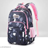 High-quality canvas printed school bag for girls & women, holds laptop 16 inch, extra long adjustable straps, free size (L28cm x W12cm), made in India