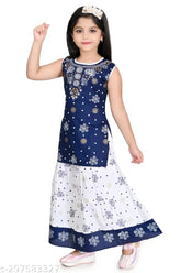 Chanderi cotton Suhana Kolkata kurti set with skirt, vibrant print for party wear summer dress combo