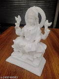 Marble Ganesh Lakshmi idol showpiece, perfect for home pooja room or temple decoration during Diwali, 10.5cm x 15cm x 6cm in size, can also serve as a gift item