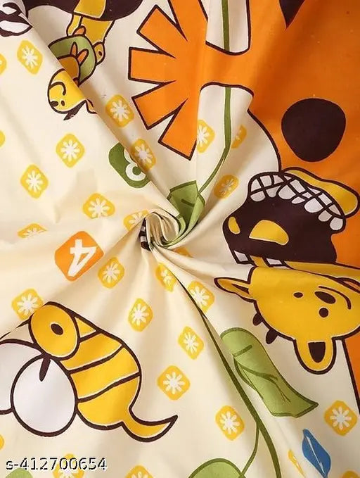 Yellow elastic fitted double bedsheet (72 x 78 inch) with 2 pillow covers, high-quality cotton, floral print, ideal for summer, adult use