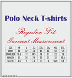 Men's cotton blend half sleeves polo t-shirt in solid design, printed pattern, ideal for casual wear