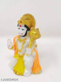 Multicolor resin Hanuman idol Bajrangbali decorative showpiece for car dashboard, 3 inches tall