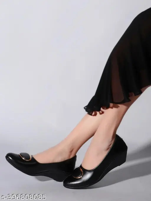 Synthetic embellished heels and flat bellies - comfortable round buckle shoes for women, suitable for all seasons and outfits. Extra cushioning for long walks, perfect for daily wear or travel. Size: IND-3 to IND-8. Made in India