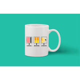 Printed ceramic coffee mug, white 11oz - ideal gift for any occasion, single piece