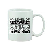 Printed ceramic coffee mug white, 11oz - ideal gift for any occasion, single piece with subtle variations due to lighting and screen resolution differences