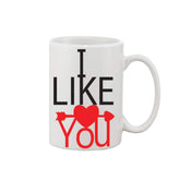 Printed ceramic white coffee mug, ideal gift for any occasion (hot & cold), one piece, 11 oz size