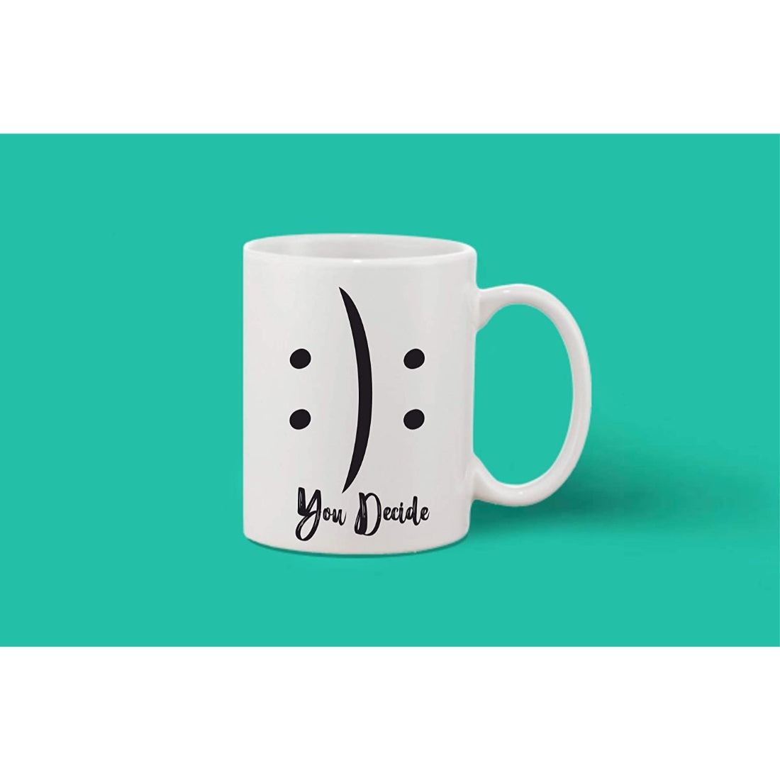 Printed ceramic white coffee mug, ideal gift for any occasion, 1 piece, 11oz