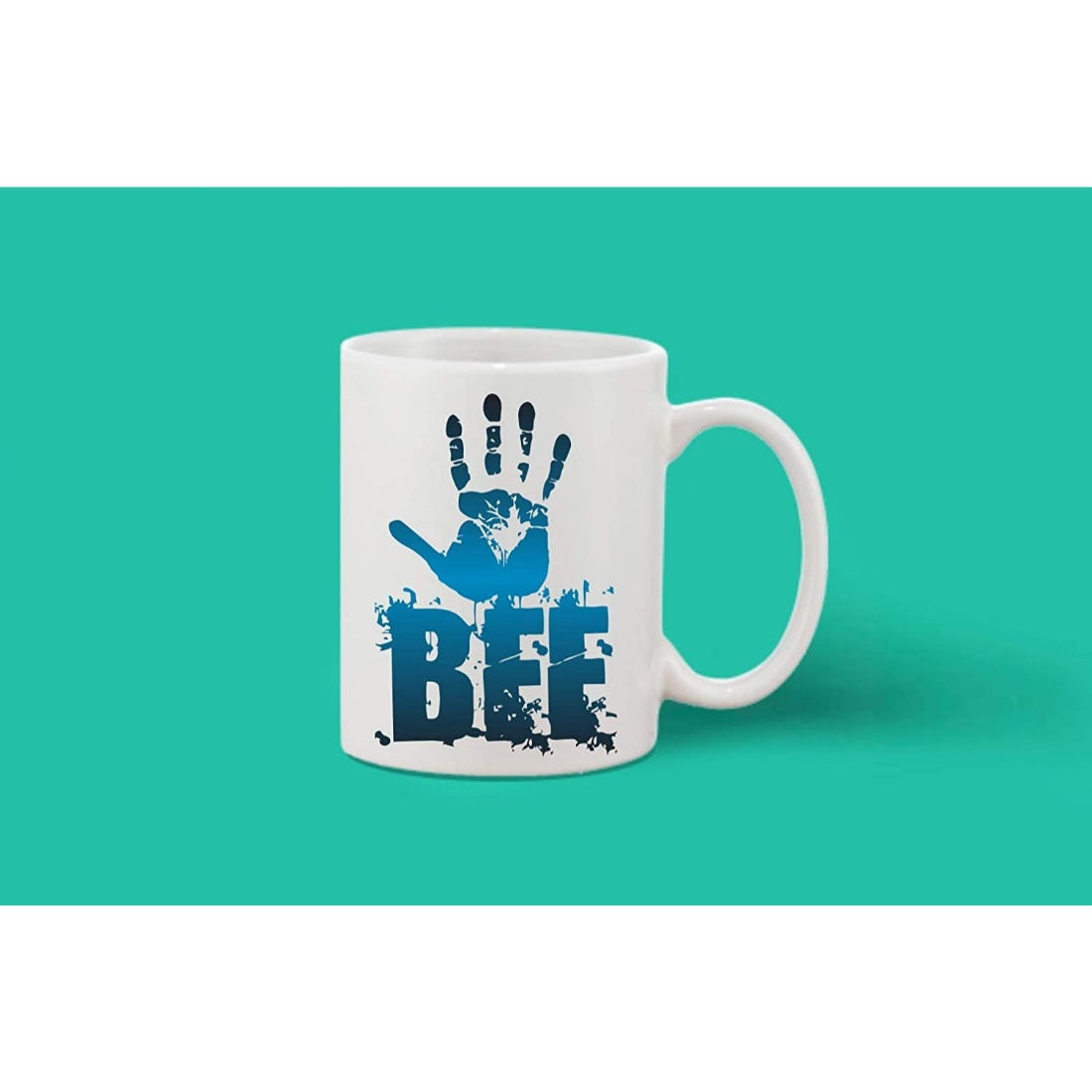 Printed white ceramic coffee mug, ideal gift for any occasion, 11oz size