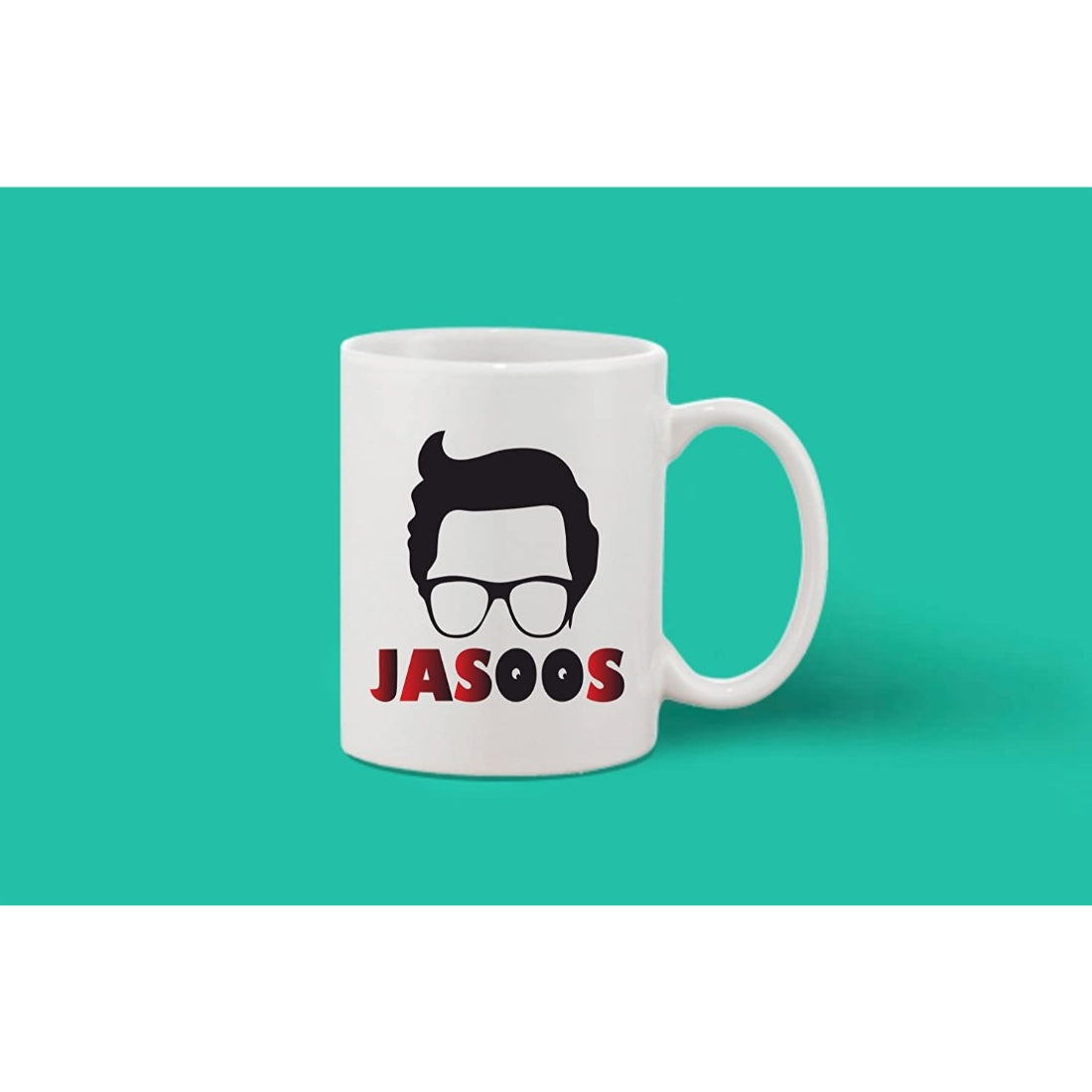 Printed white ceramic coffee mug, ideal gift, hot or cold beverage container