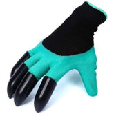 Assorted color, heavy-duty gardening gloves with right hand fingertip claws - durable for digging and planting nursery plants, safe for rose pruning, puncture proof protection for fingers and nails in the garden