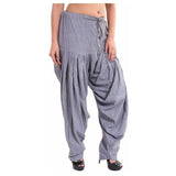 Smoke Grey solid cotton Patiyala for women, suitable for casual & party wear