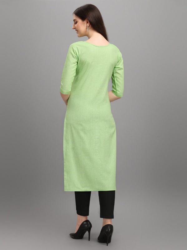 Pista cotton straight kurti for women's casual, festive wear