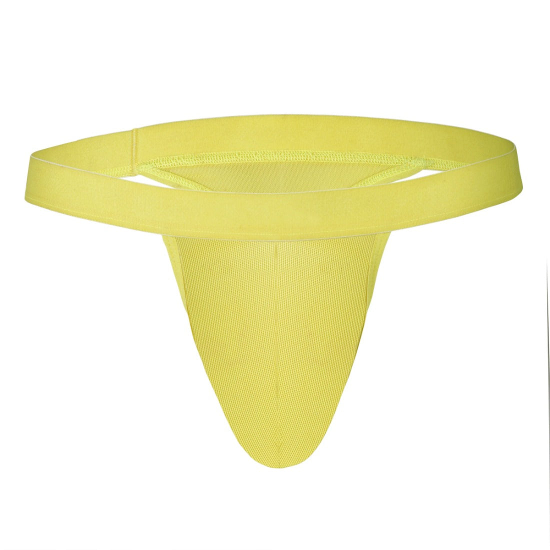 Daisy yellow nylon side string trough thong underwear for men, intimate wear for special occasions