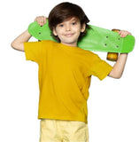Yellow cotton boys half sleeve t-shirt, comfortable casual wear for youngsters