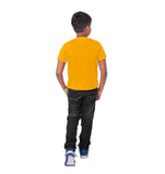 Mustard cotton half sleeve T-shirt for boys, perfect casual wear