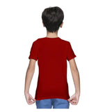 Maroon cotton half-sleeve t-shirt for boys, perfect casual wear