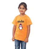 Mustard girls' half sleeve cotton Adelie T-shirt, soft and durable for casual wear