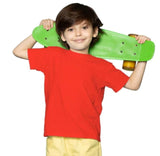 Boys red cotton half-sleeve t-shirt, comfortable casual wear for active play