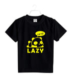 Boys cotton lazy half-sleeve T-shirt (Black), casual wear for kids