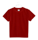 Boys maroon cotton half sleeve t-shirt, casual round neckwear for kids
