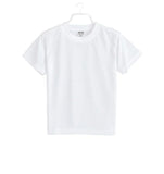 Boys cotton half-sleeve white t-shirt, round neck, suitable for boys' casual wear