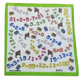 Assorted cotton handkerchief set, multi-colored, pack of 8 (small size)