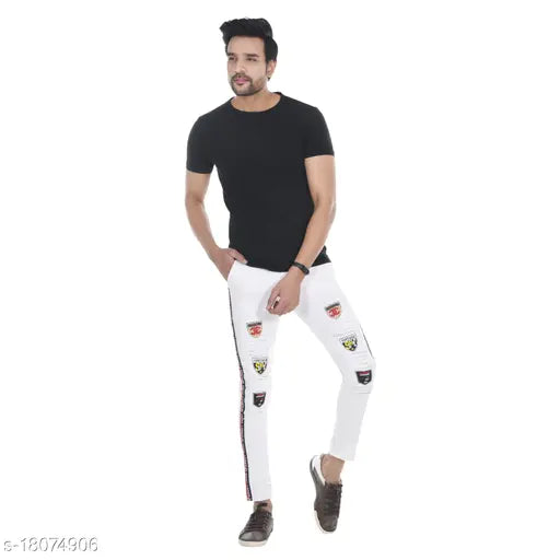 Denim dyed/washed men's jeans, fashionable and glamorous for contemporary wear (size 28/30 in)