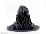 Small black resin figurine of a person with a flower crown