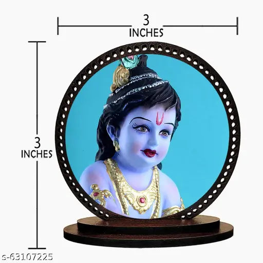 Indian-made Krishna & Kanha Makhanchor religious idols duo for car dashboard, premium gift for spiritual decor