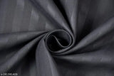 Grey Glace Cotton homesajja stripe flat sheet (90x100 inch) with 2pc king-size pillow covers, premium cotton feel, soft, long-lasting, reversible, easy wash