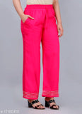 Rayon MAUKA Women's Gota Work Kurta Plazzo Set in solid colors, three-quarter sleeves, available in various sizes